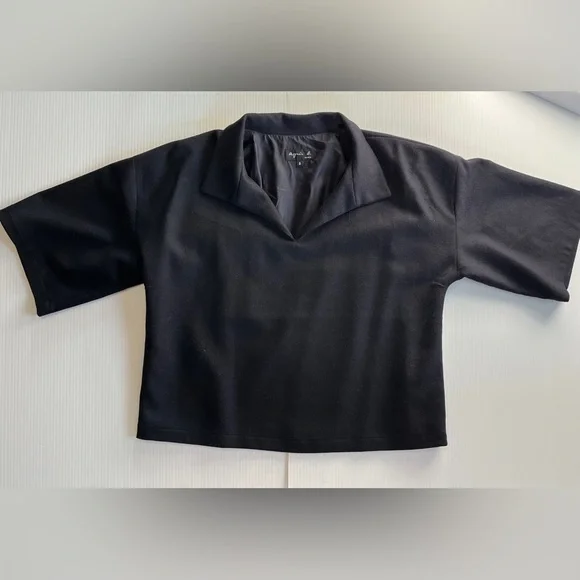 Agnes B. Wool blend Navy Top M - Picture 7 of 13